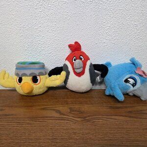 Plush Angry Birds Rio Lot of 3 Stuffed Animals 4" to 6" Tall 2011